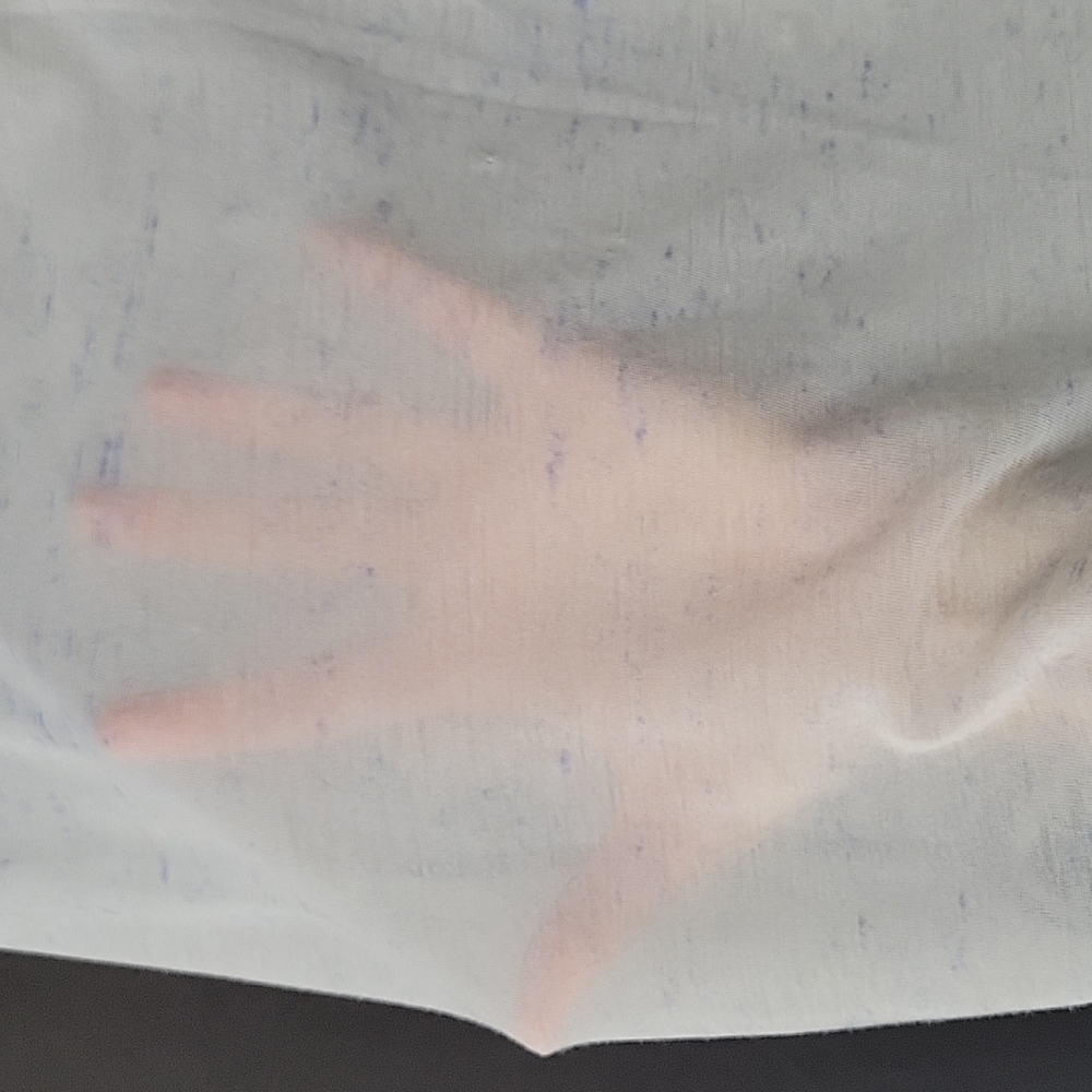 Exist Sheer White and Blue jersey style tee shirt size small 🛍 - Picture 2 of 11